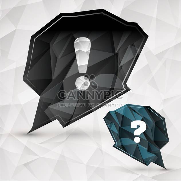 Abstract paper speech bubble on vector background - Free vector #130659