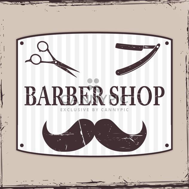 Barber Shop or hairdresser icons on grey background - vector #130669 gratis