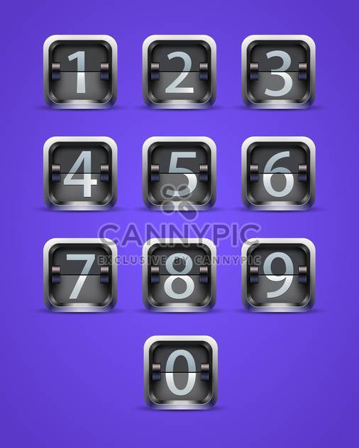 throw numeral buttons on purple background - Free vector #130839