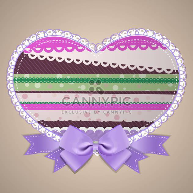 Vector colorful heart frame with lace - бесплатный vector #131149