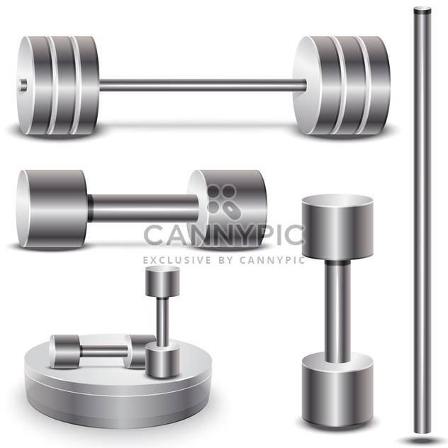 set of weights vector illustration on white background - vector gratuit #131359 