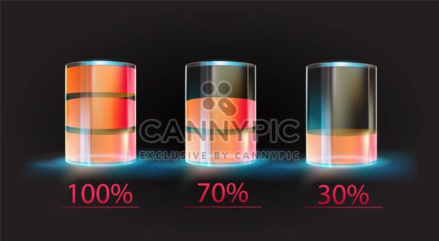 Battery charge status vector illustration - Free vector #131389