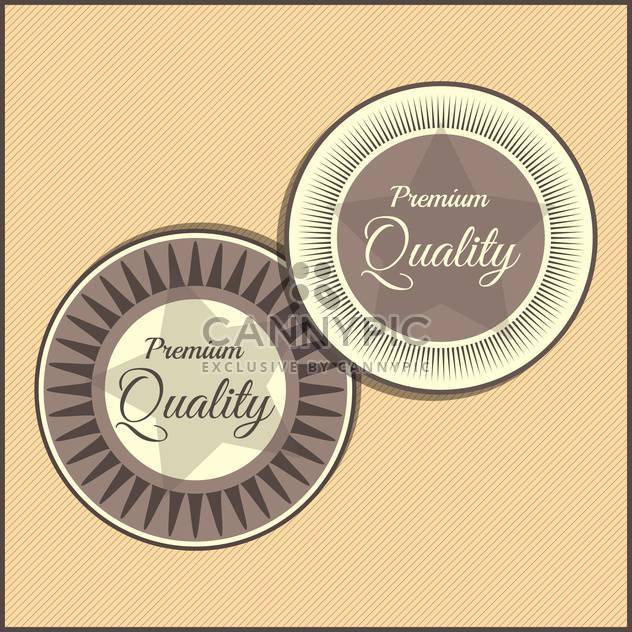 Collection of premium quality labels with retro vintage styled design - Free vector #131469