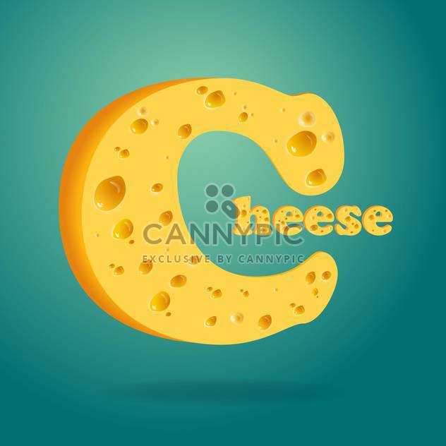Illustration of word cheese written with cheese - vector #131569 gratis