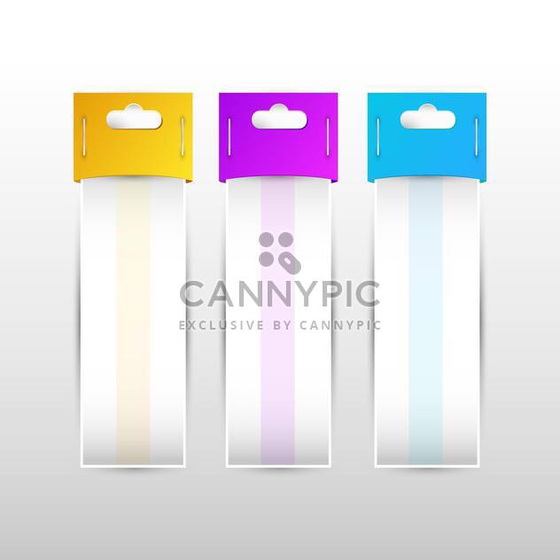 Set of yellow,purple,blue vector labels ,vector illustration - Free vector #132229