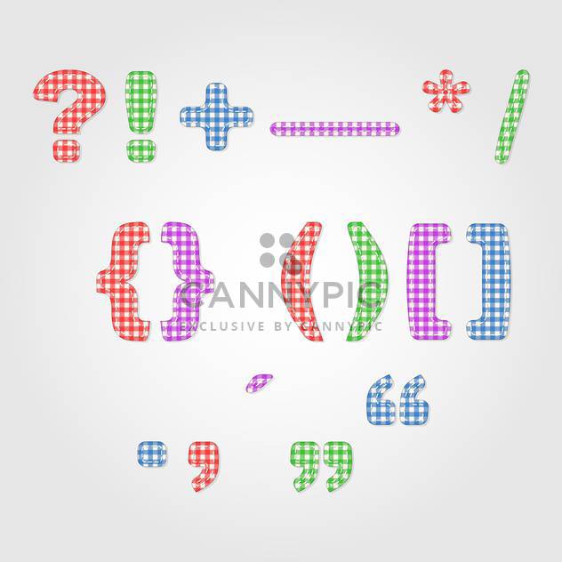 old fashioned colorful punctuation marks,vector illustration - vector gratuit #132349 