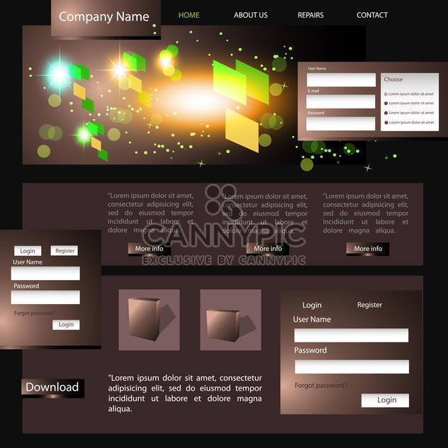 Web site design template, vector illustration - Free vector #132449