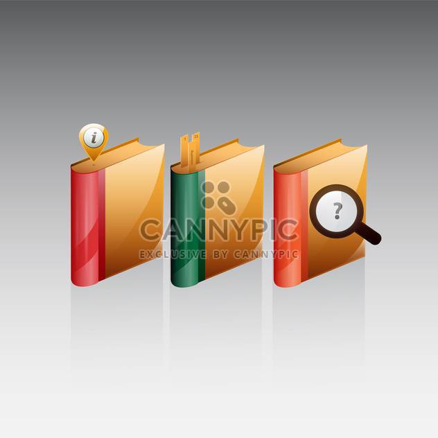 vector books icons set - Free vector #132889