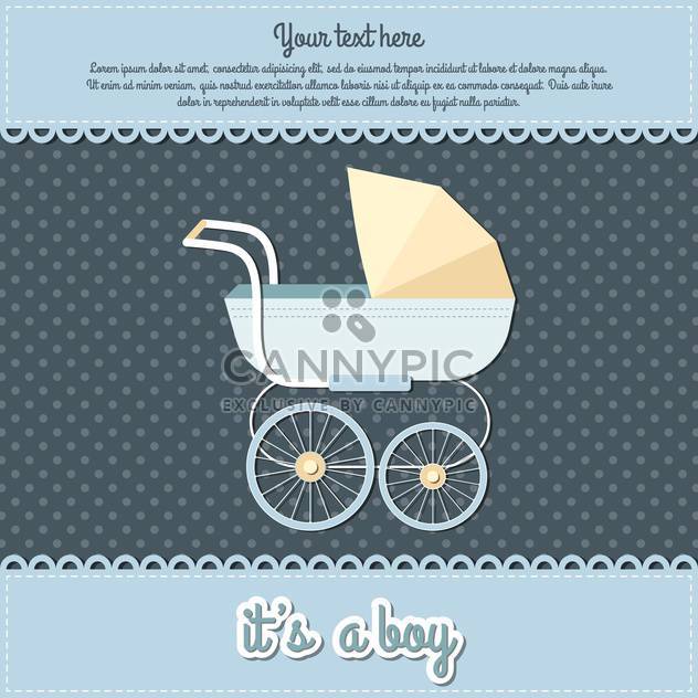 baby boy arrival announcement card - Free vector #132999