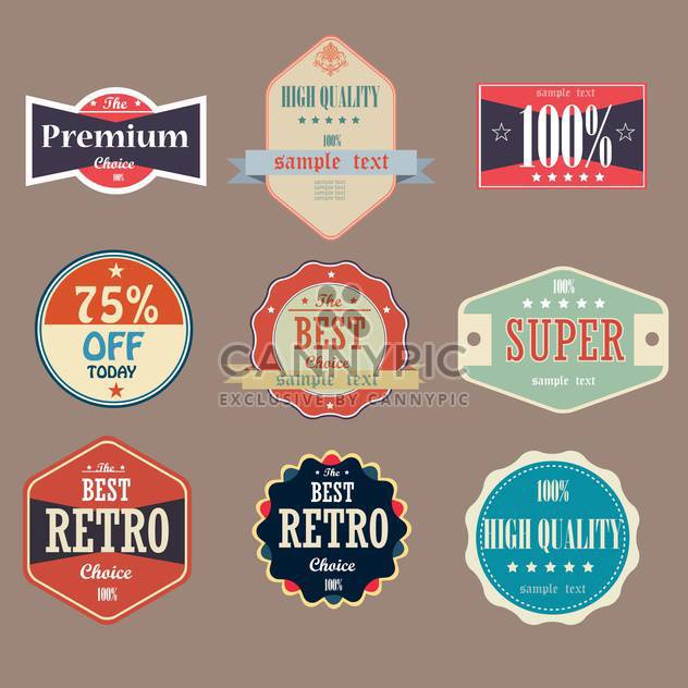 collection of vintage high quality labels - Free vector #133149