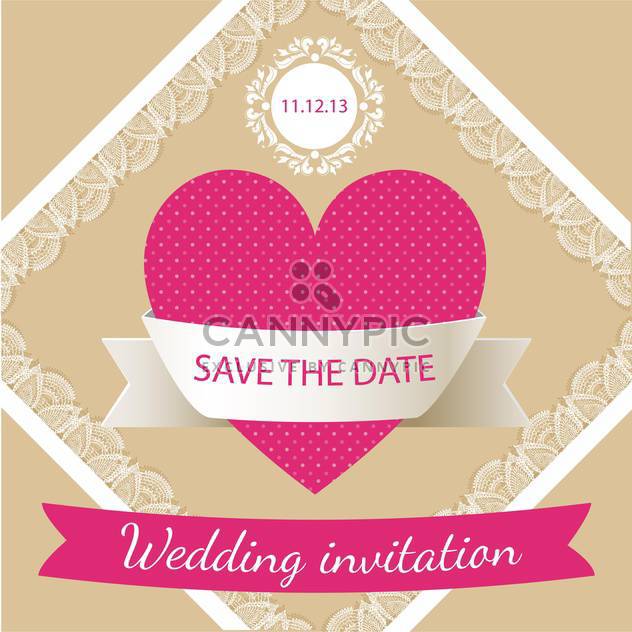 wedding invitation card background - Free vector #133279
