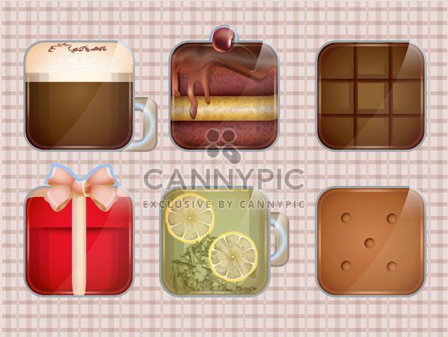 food and drinks icon set - Kostenloses vector #133869