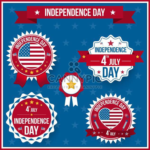 vector independence day badges - vector gratuit #134029 