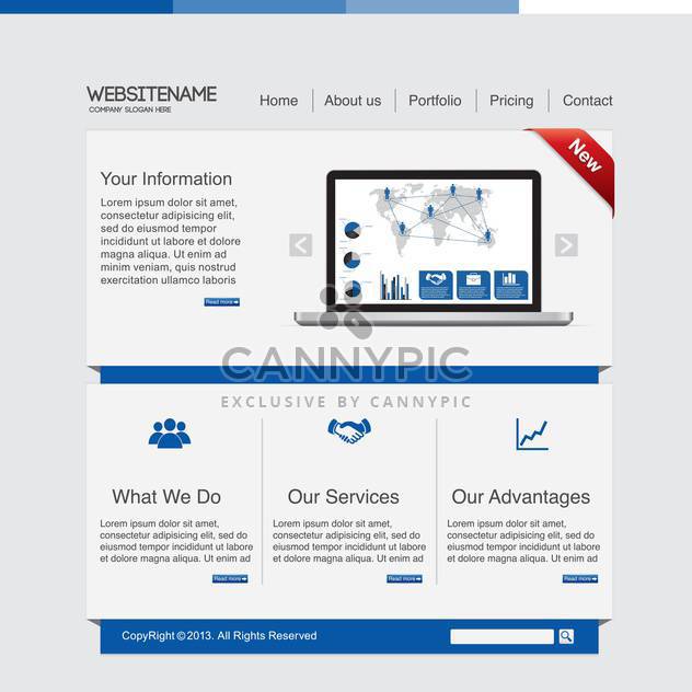 abstract business website template - Free vector #134039