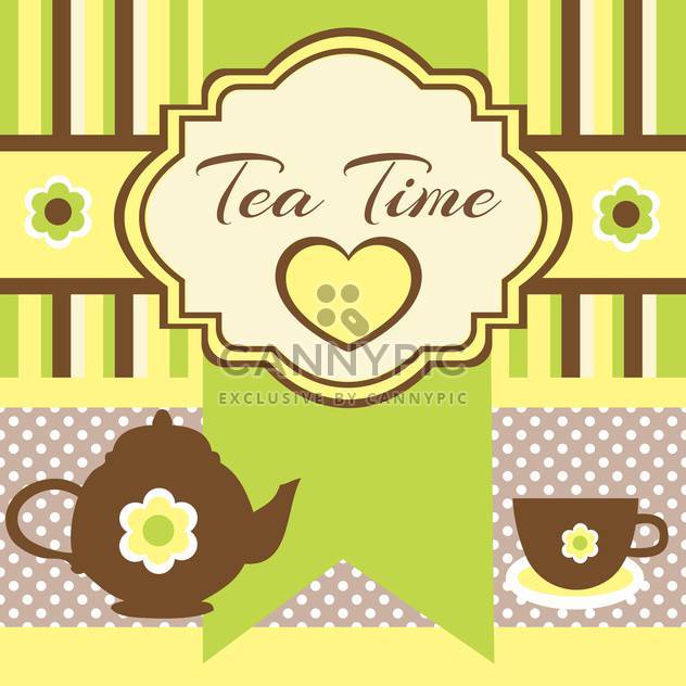 tea party vintage background - vector #134239 gratis