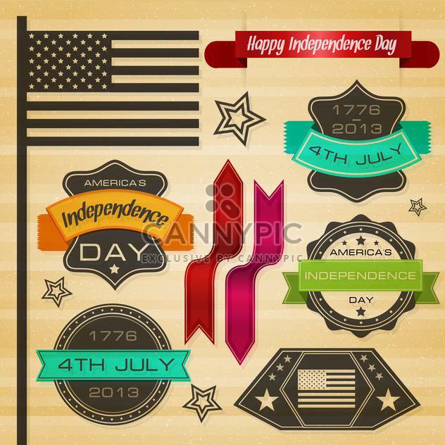 usa independence day labels - Kostenloses vector #134349