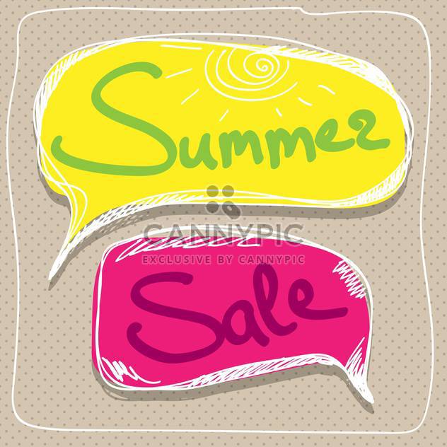 summer sale speech bubbles - vector gratuit #134419 