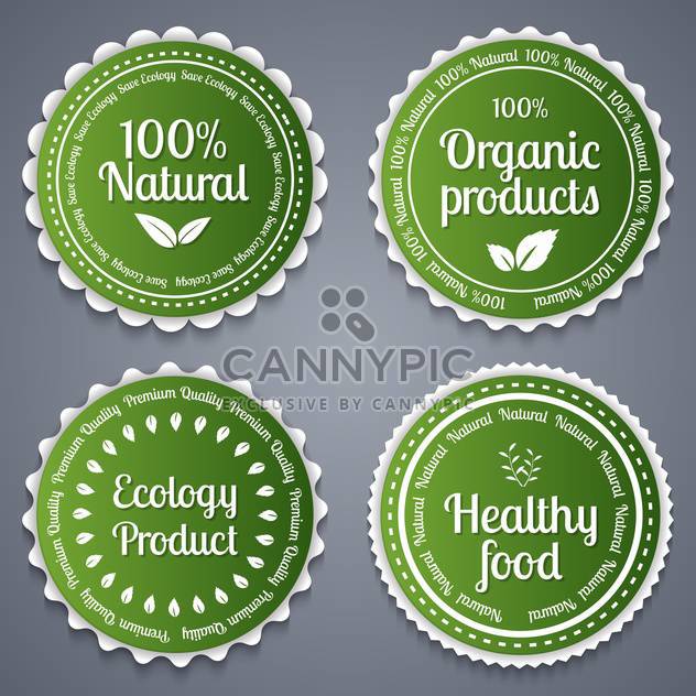 healthy food labels background - Free vector #134449