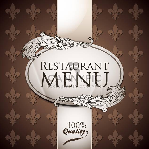 vector template for restaurant menu - vector gratuit #134579 