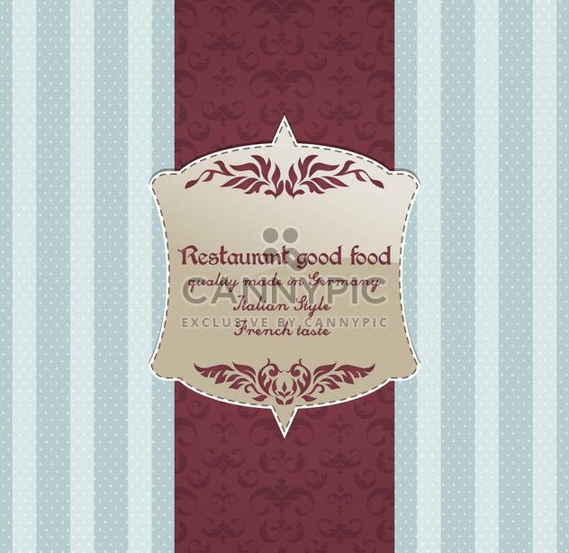 restaurant menu vector design background - vector gratuit #135219 
