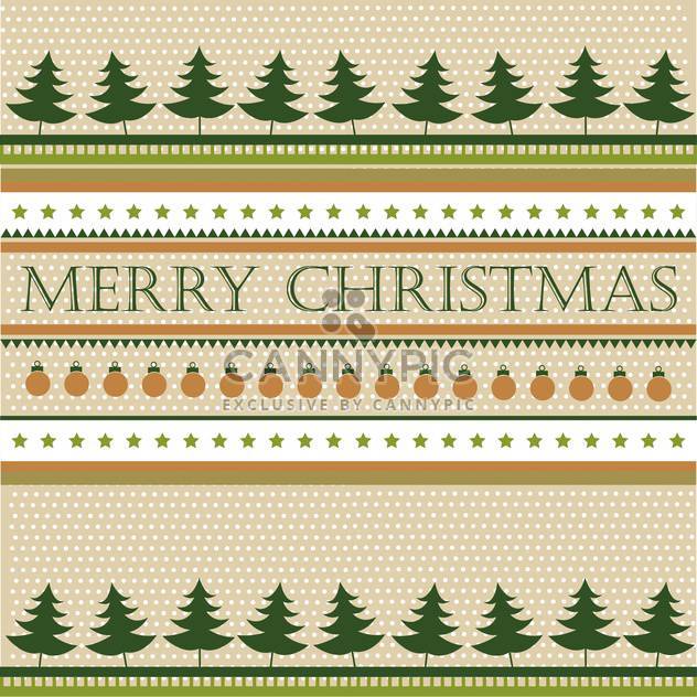 Retro christmas holiday background with fir trees - Free vector #135299