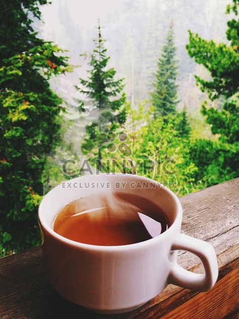 Cup of hot tea on the balcony - бесплатный image #136249