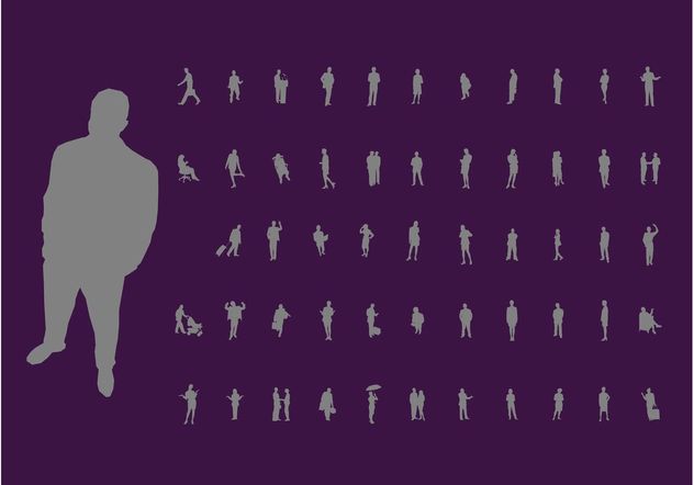 Active People Silhouettes - vector #138929 gratis