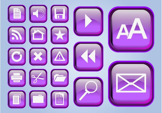 Glossy Interface Icons - Kostenloses vector #139979