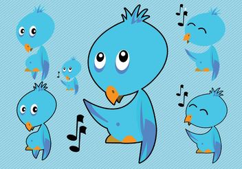 Twitter Bird Vectors - бесплатный vector #140369