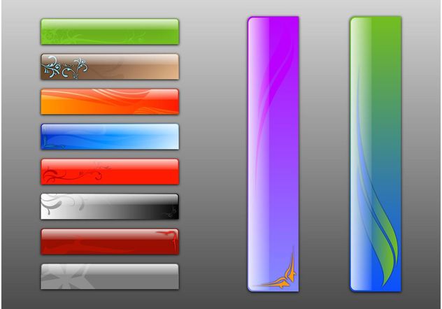 Shiny Banners - Kostenloses vector #140539