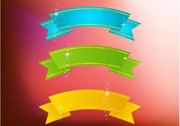 Sparkling Banners - Free vector #140659