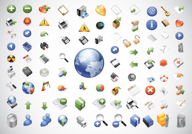 Web Icons Pack - vector #141599 gratis