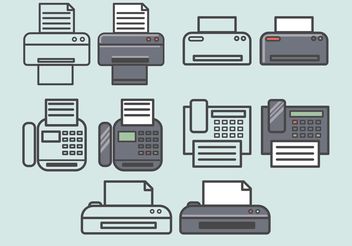 Vector Fax Icons Set - Free vector #141939
