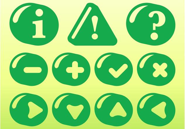 Green Icon Set - vector gratuit #141949 
