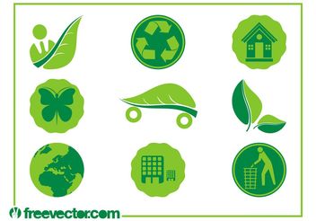 Ecology Icons Vectors - Free vector #142099