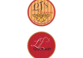 LJS Gourmet Popcorn Logo Vector - vector gratuit #142589 