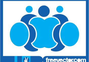 Stylized People Logo - бесплатный vector #142699