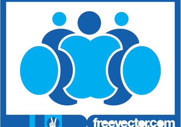 Stylized People Logo - vector gratuit #142699 