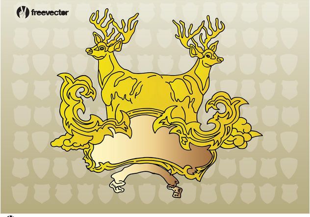 Deer Heraldry - Kostenloses vector #143099
