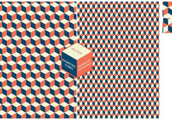 Free Isometric Cubes Seamless Vector Patterns - Free vector #144289