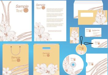 Vanilla Flower Company Profile Template Vector - бесплатный vector #145739