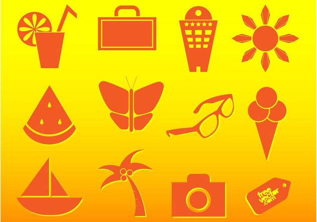 Summer Travel Icons - Kostenloses vector #147569