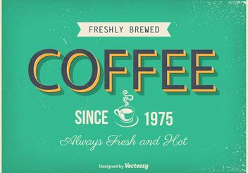 Vintage Coffee Poster - vector gratuit #147679 