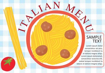 Italian Pasta Plate Vector - бесплатный vector #147969