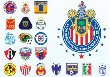 Mexican Football Logos - Free vector #148269