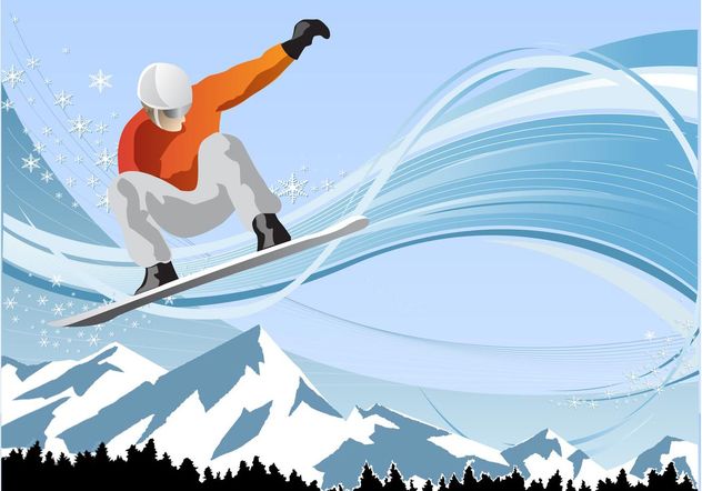 Snowboard Fun - Free vector #148999