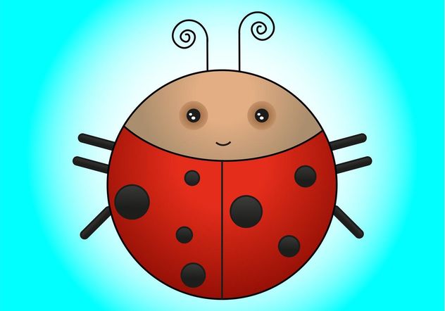 Ladybird Cartoon - бесплатный vector #149029