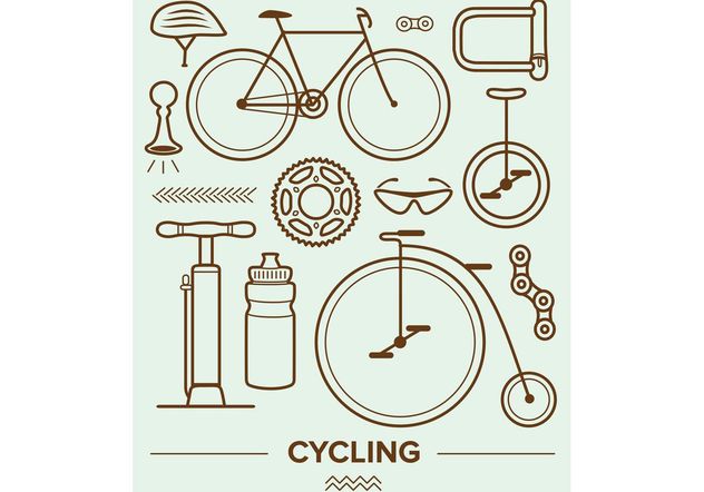 Cycling Vector Icons - vector gratuit #149199 