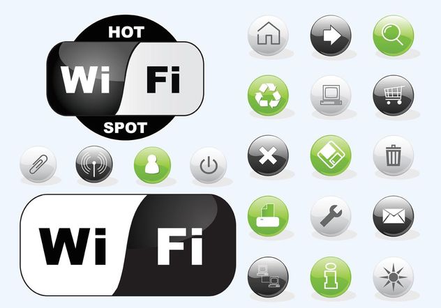 Wifi Icons - vector #150449 gratis