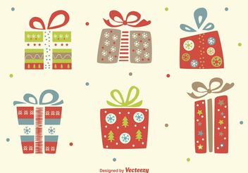 Christmas Flat Vector Gifts - Free vector #151019
